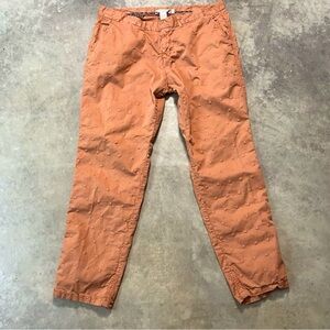 Sundance Pants Womens 14 Textured‎ Skinny Chino Orange Mid Rise Trousers